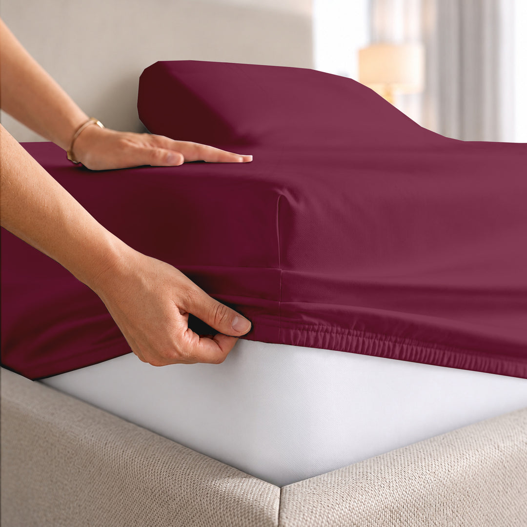 1000 Thread Count Cotton Top Split Fitted Sheet