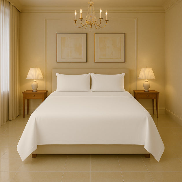 SGI Bedding 400 thread count cotton sheet set with flat sheet, fitted sheet, and pillowcases