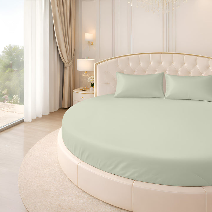 Serenity Bamboo Collection Round Fitted Sheet