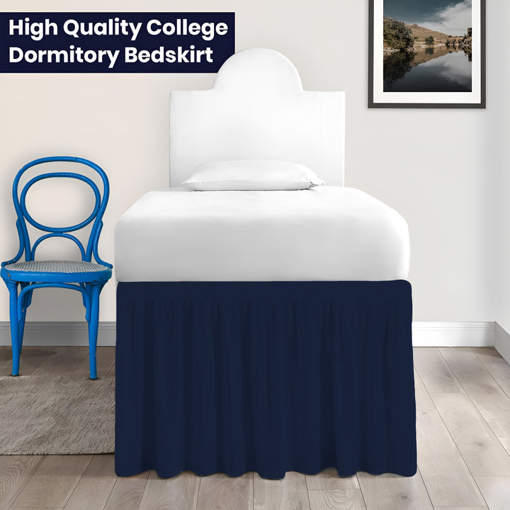 Ruffled Dorm Room Bed Skirt - Dorm Bedding