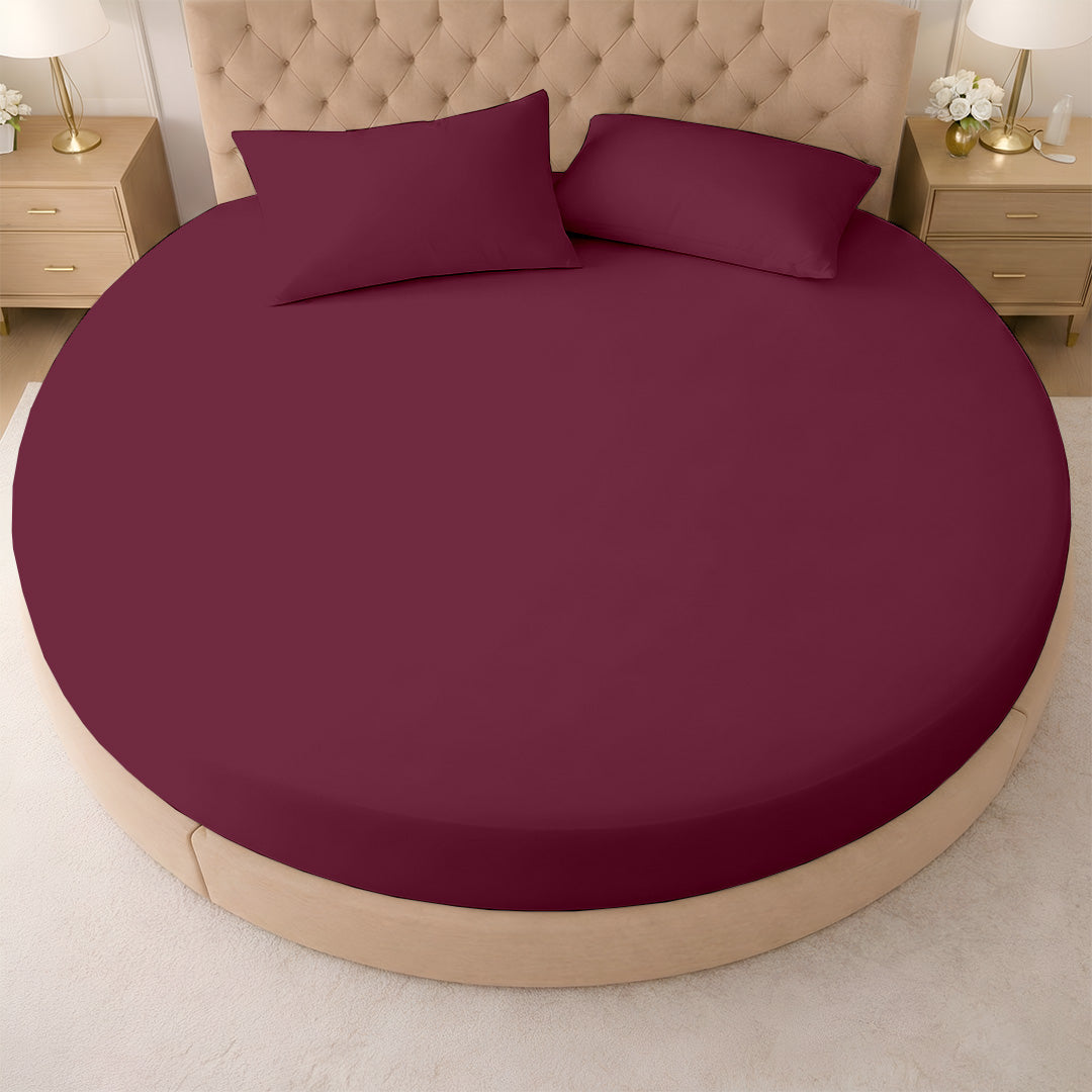 1000 Thread Count Cotton Round Fitted Sheet