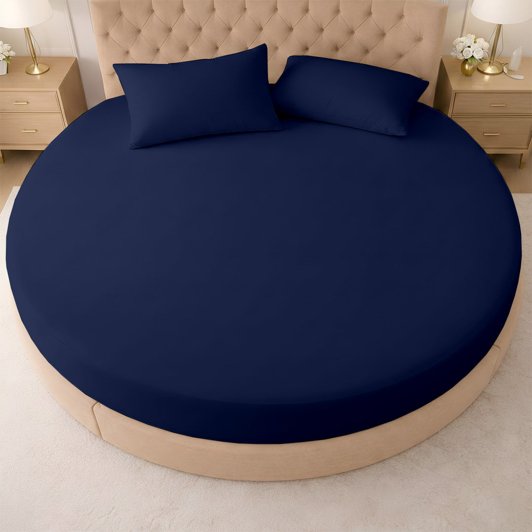 1000 Thread Count Cotton Round Fitted Sheet
