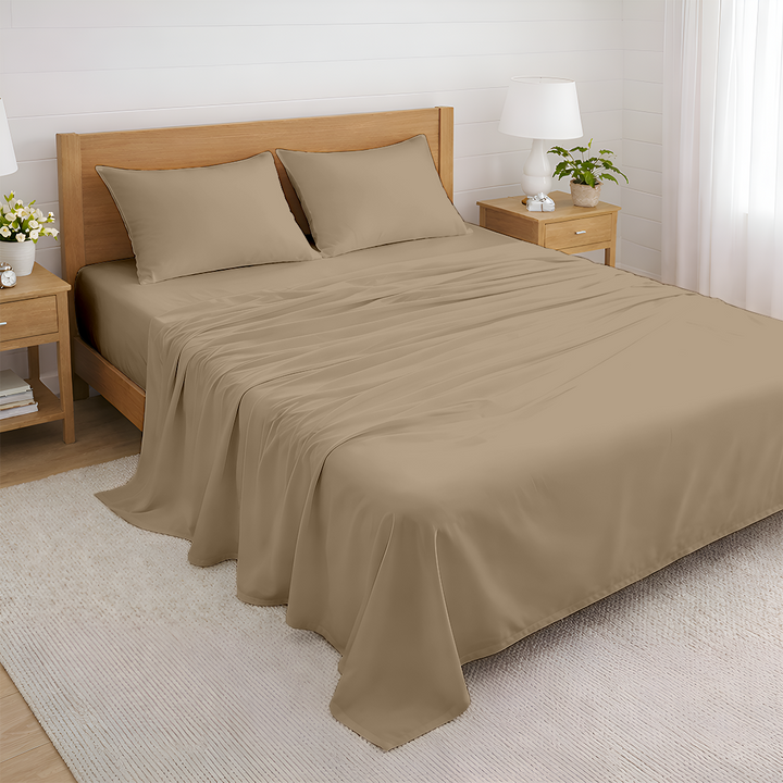 Custom size bed with 600 TC cotton sheet set