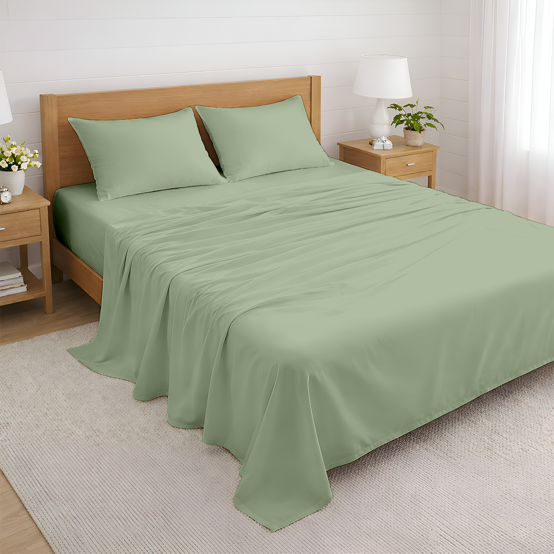 Custom size bed with 600 TC cotton sheet set