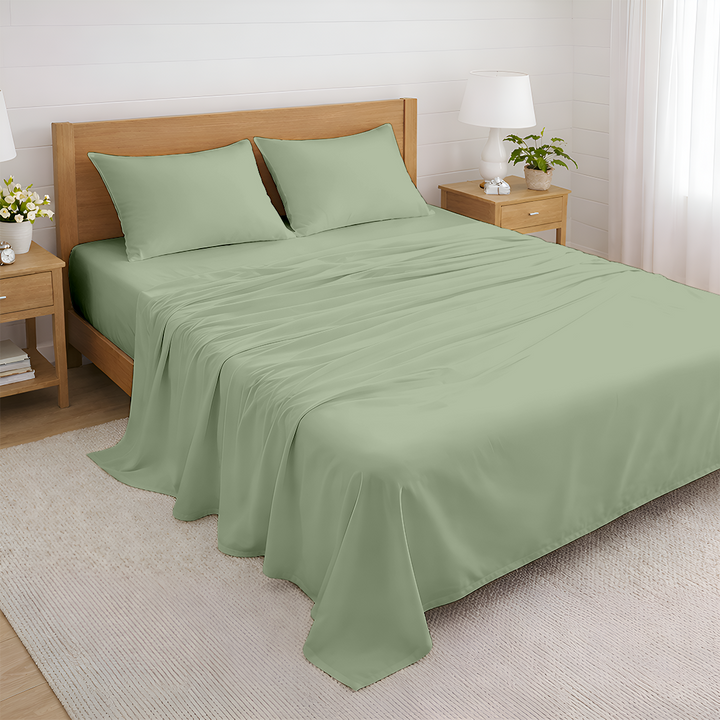 Custom size bed with 600 TC cotton sheet set