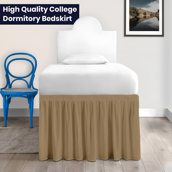 Ruffled Dorm Room Bed Skirt - Dorm Bedding