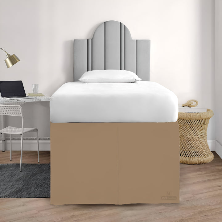 Microfiber Dorm Room Bed Skirt Pleated