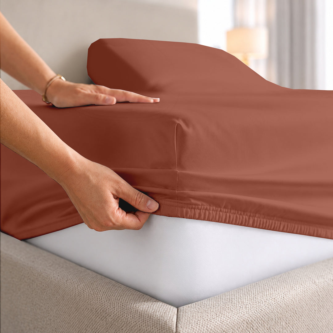 1000 Thread Count Cotton Top Split Fitted Sheet