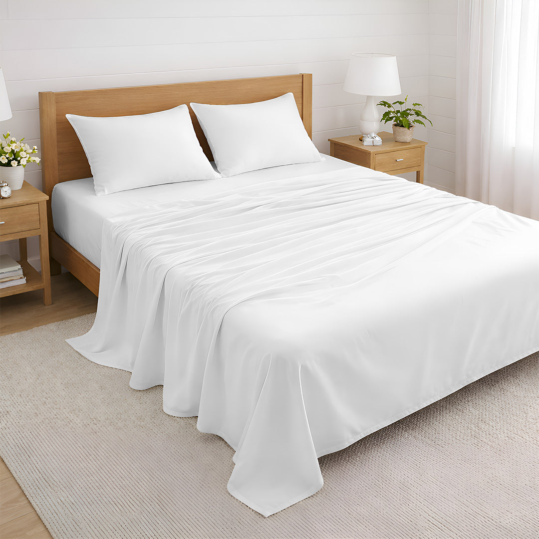 Custom size bed with 600 TC cotton sheet set