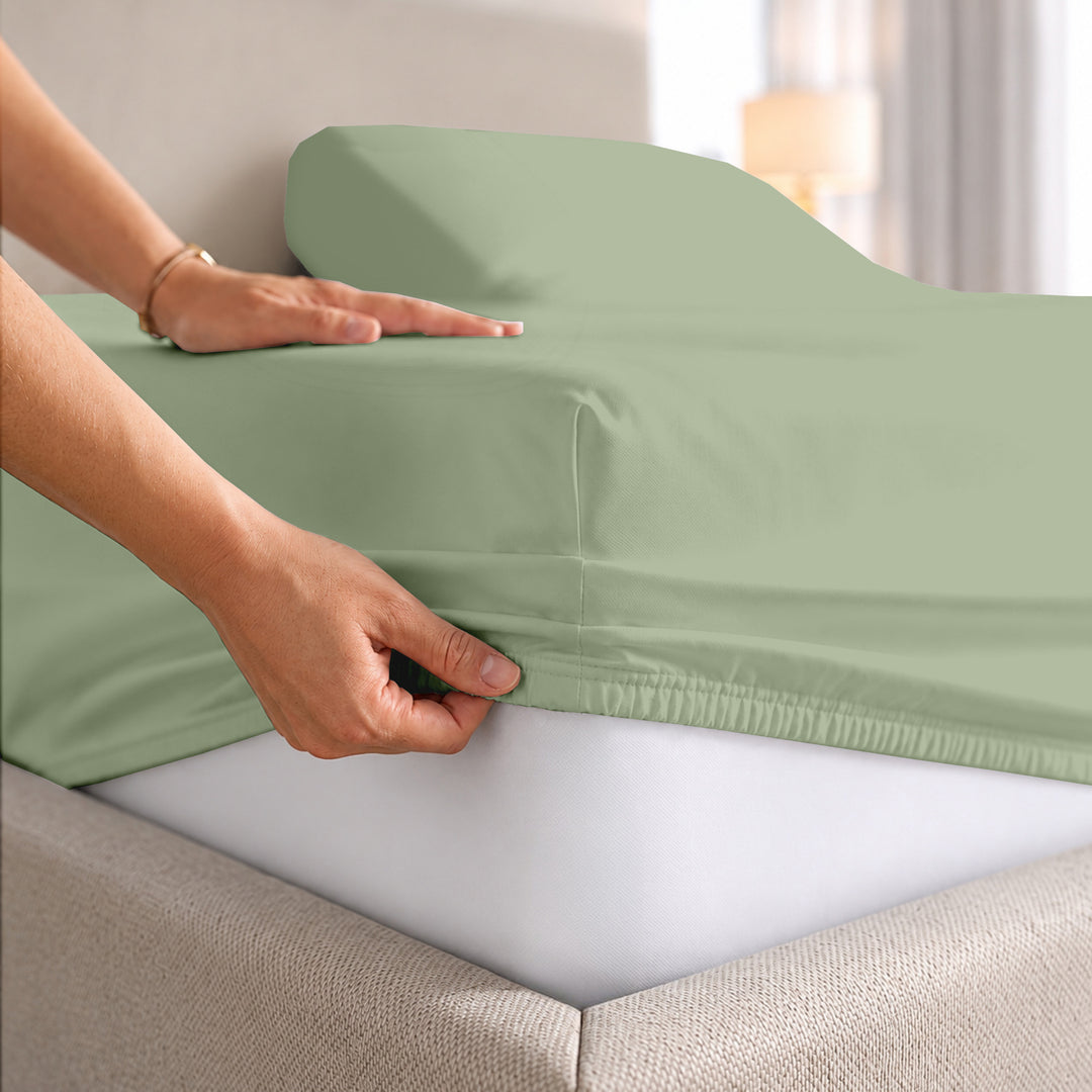 1000 Thread Count Cotton Top Split Fitted Sheet