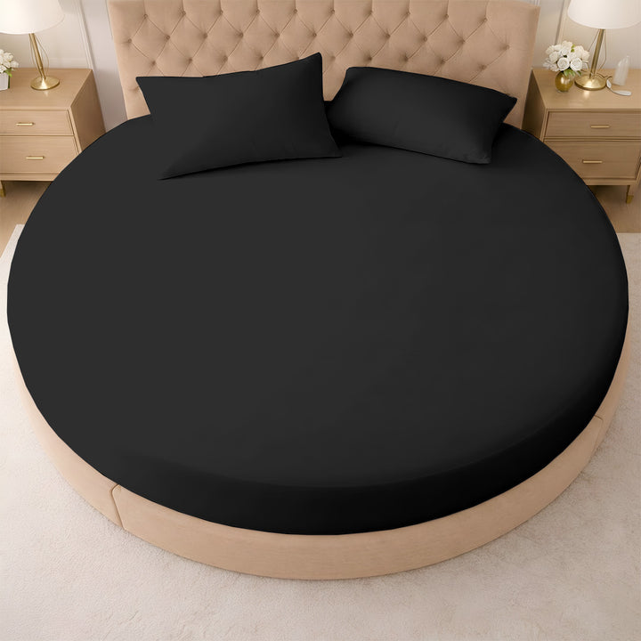 1000 Thread Count Cotton Round Fitted Sheet
