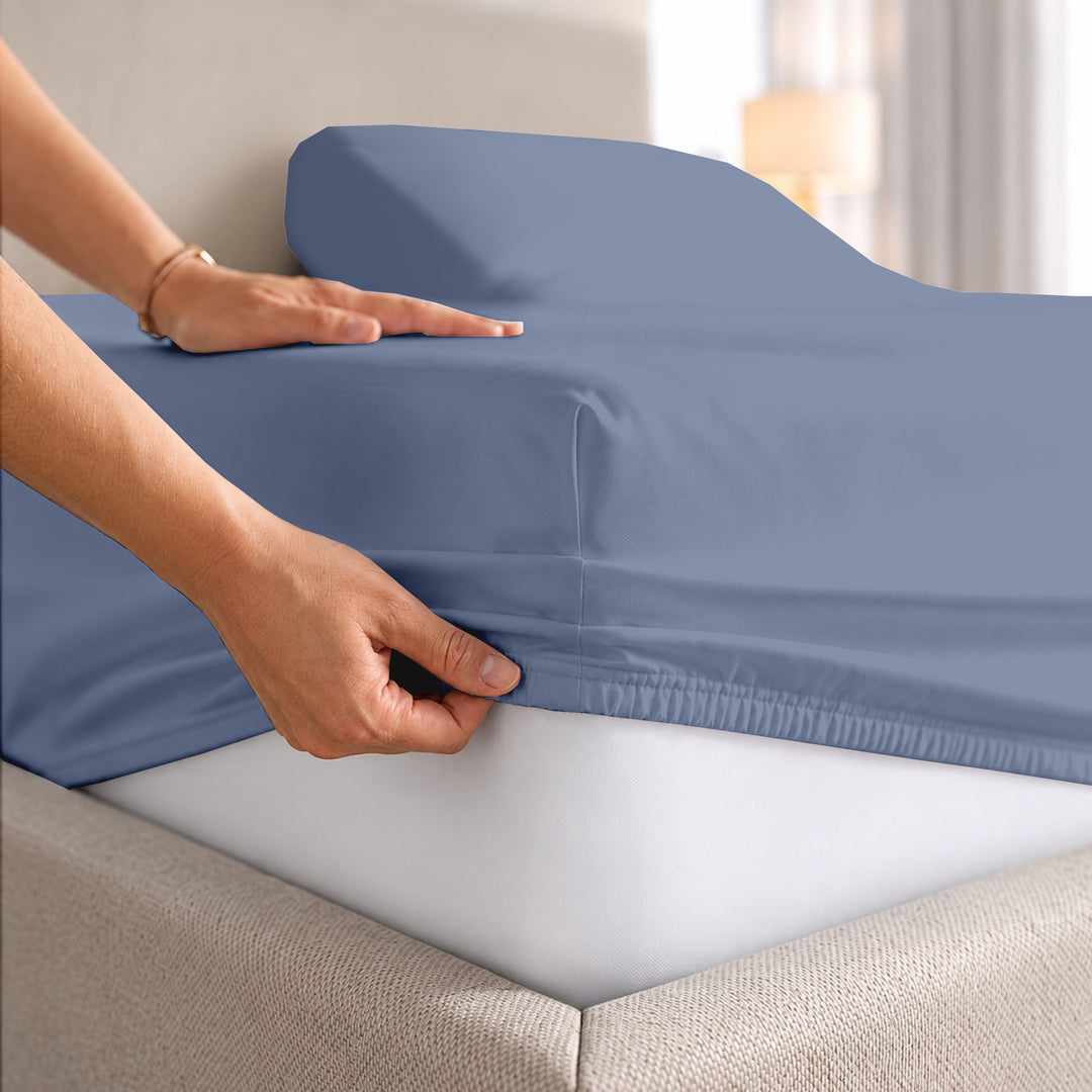 1000 Thread Count Cotton Top Split Fitted Sheet