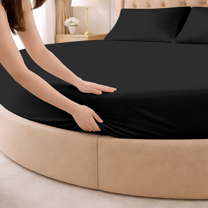 1000 Thread Count Cotton Round Fitted Sheet