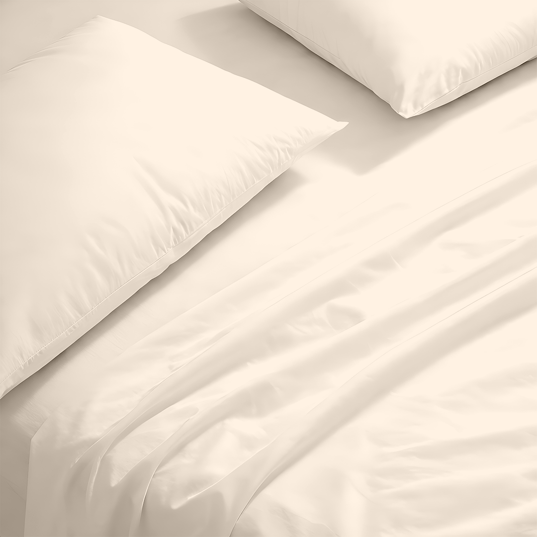 600 thread count cotton fabric close up for custom sheets