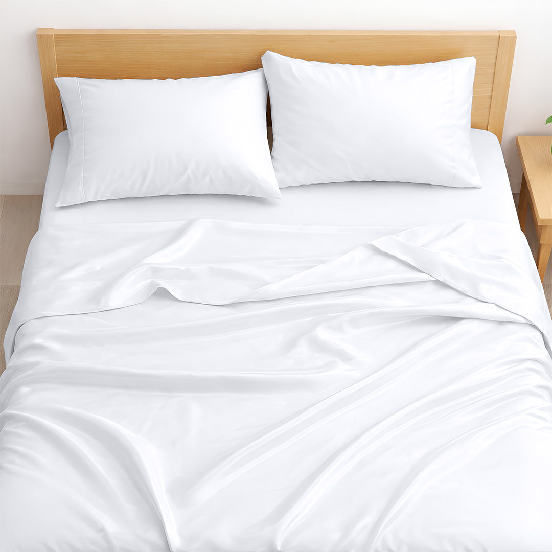 Matching bamboo pillowcases in custom sheet set