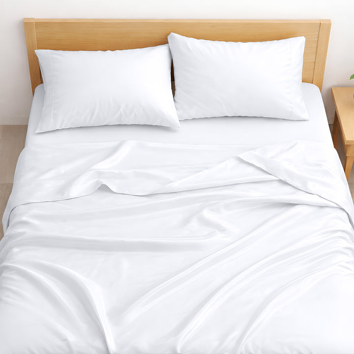 Matching bamboo pillowcases in custom sheet set