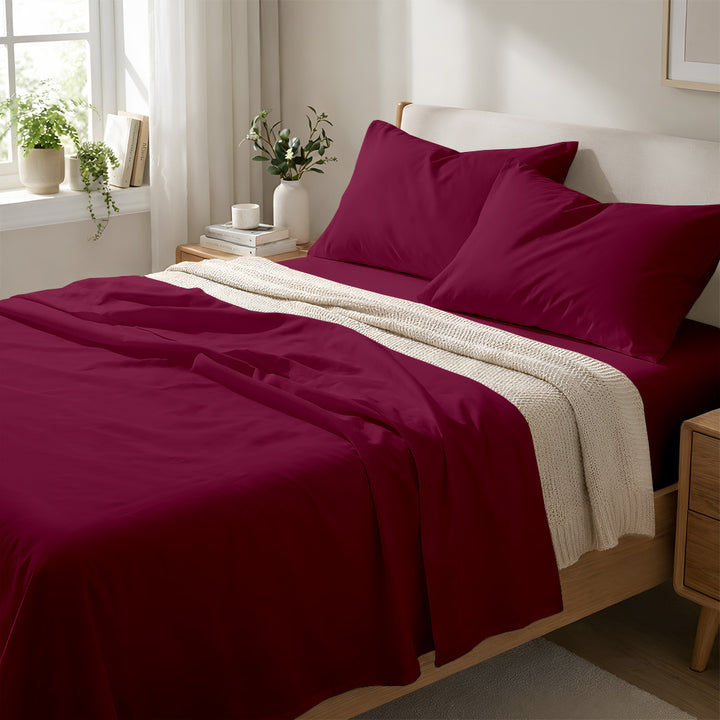 400 TC Egyptian Cotton Bulk Hotel Flat Sheets – Luxury Hotel Bedding (6 & 12 Pack)