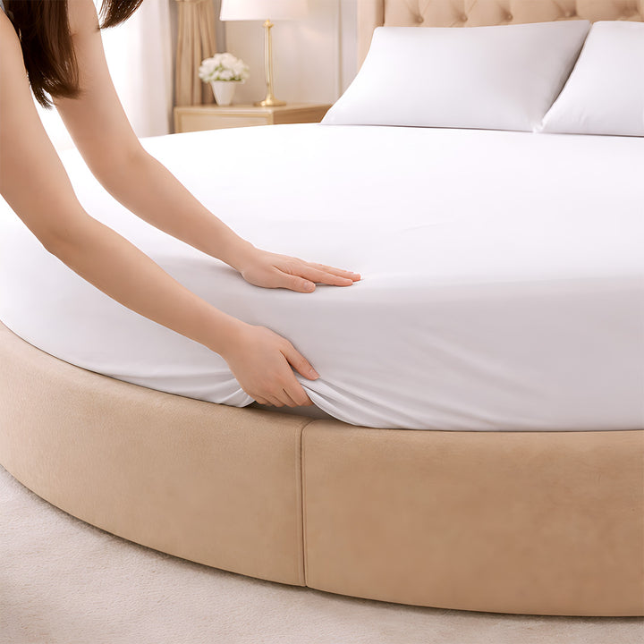 1000 Thread Count Cotton Round Fitted Sheet