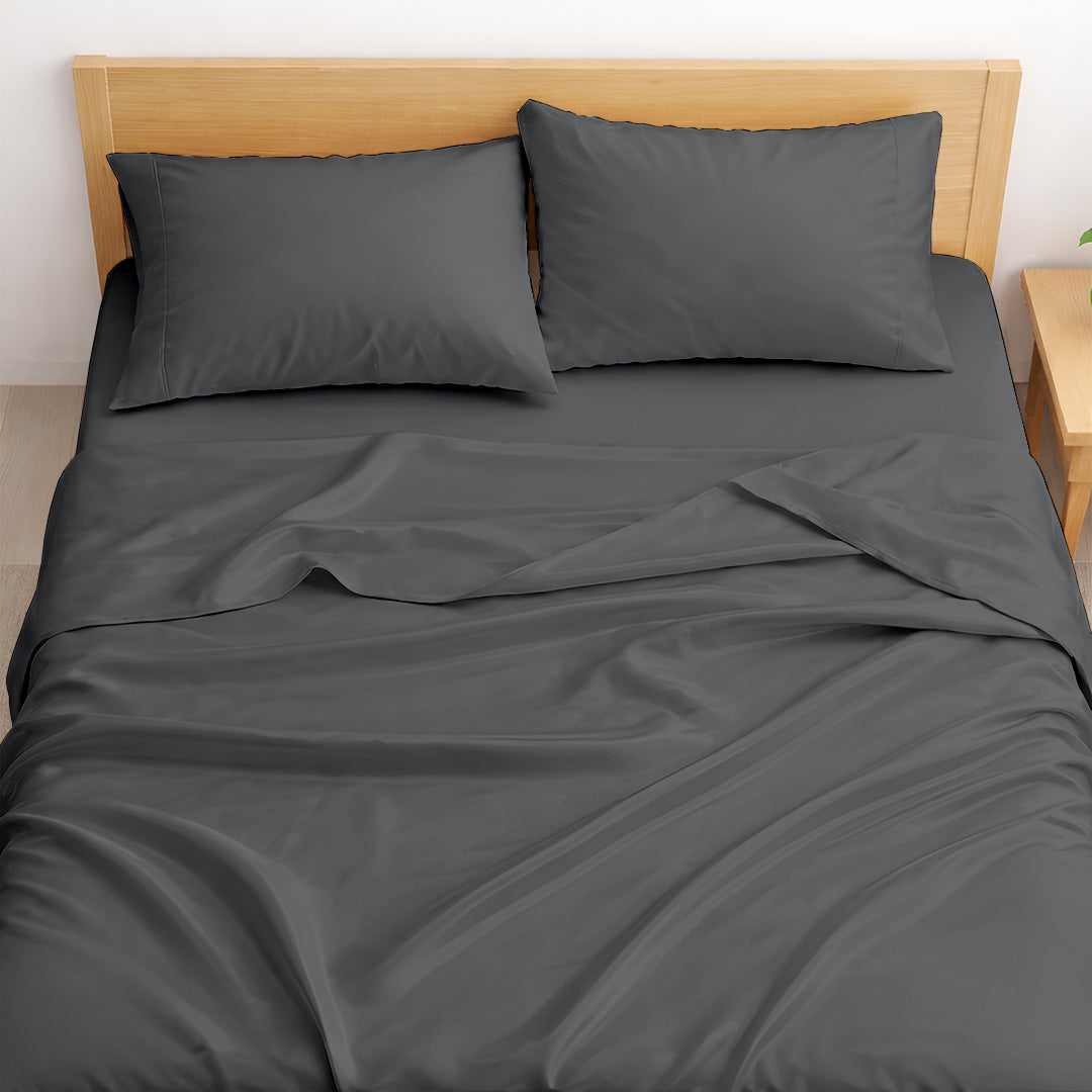 Matching bamboo pillowcases in custom sheet set