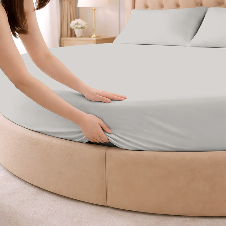 1000 Thread Count Cotton Round Fitted Sheet
