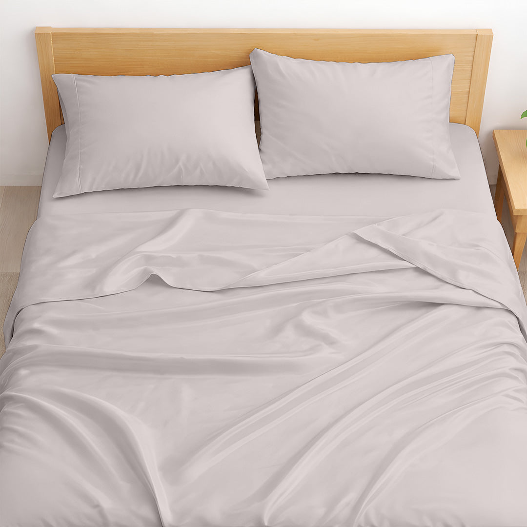 Matching bamboo pillowcases in custom sheet set