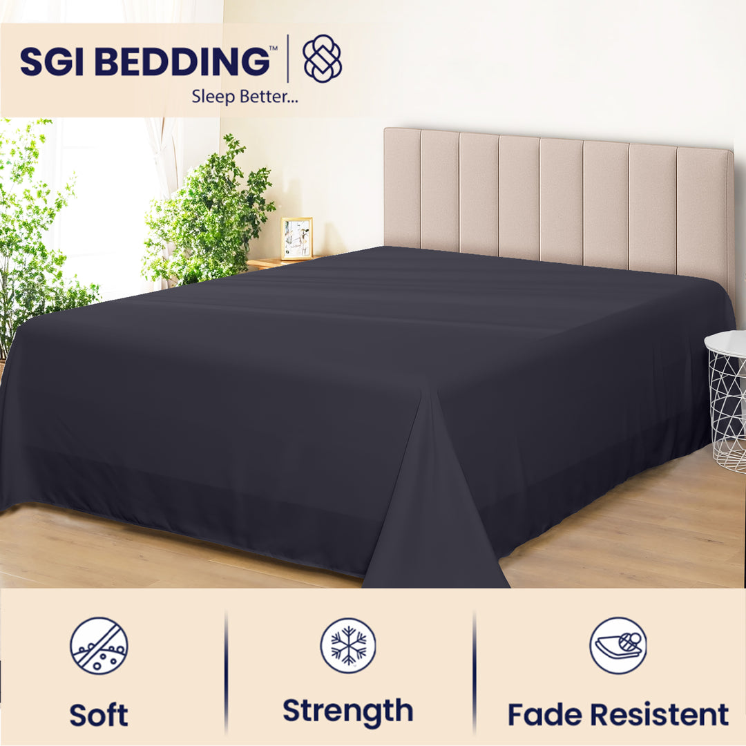 Bulk Microfiber Flat Bed Sheets – Hotel Flat Sheets 6 & 12 Pack