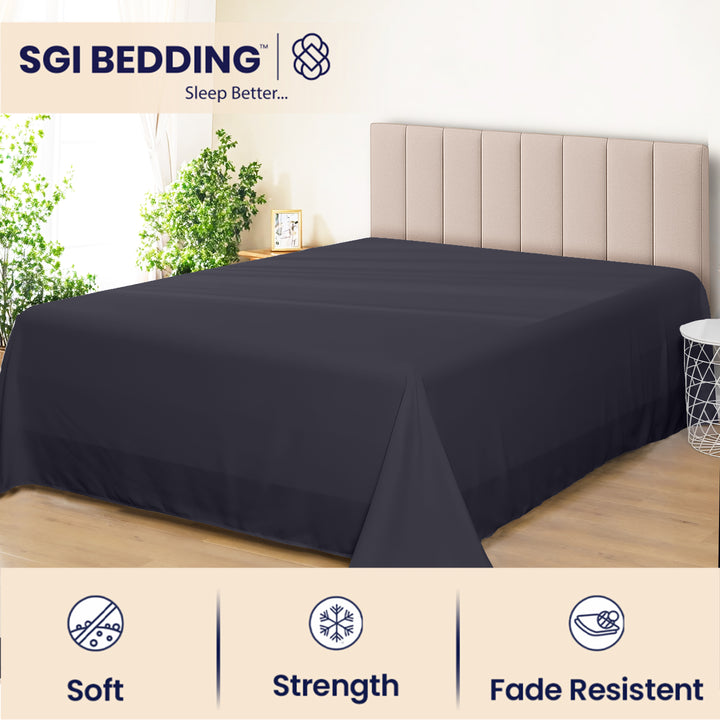 Bulk Microfiber Flat Bed Sheets – Hotel Flat Sheets 6 & 12 Pack