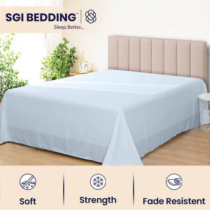 Bulk Microfiber Flat Bed Sheets – Hotel Flat Sheets 6 & 12 Pack