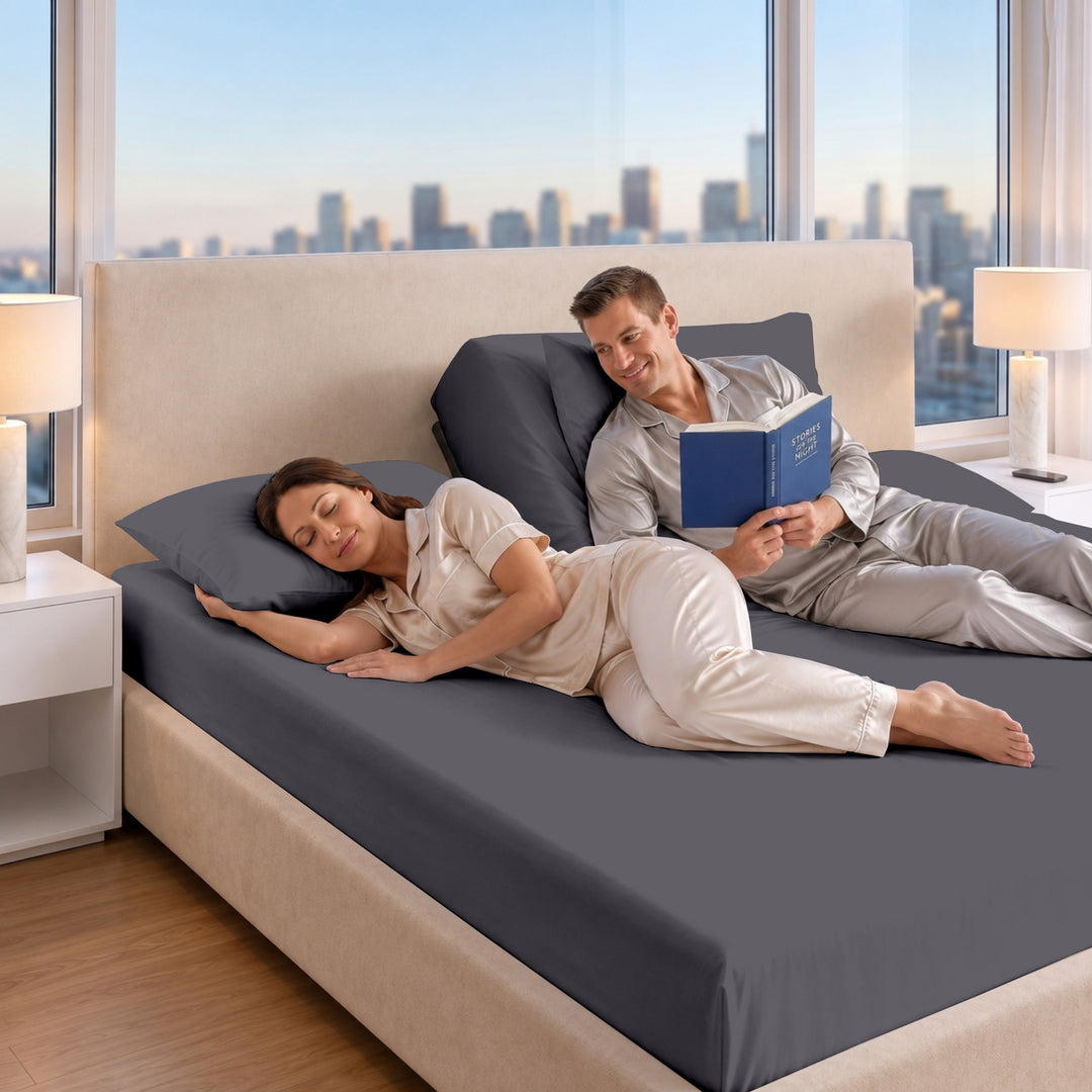 1000 Thread Count Cotton Top Split Fitted Sheet