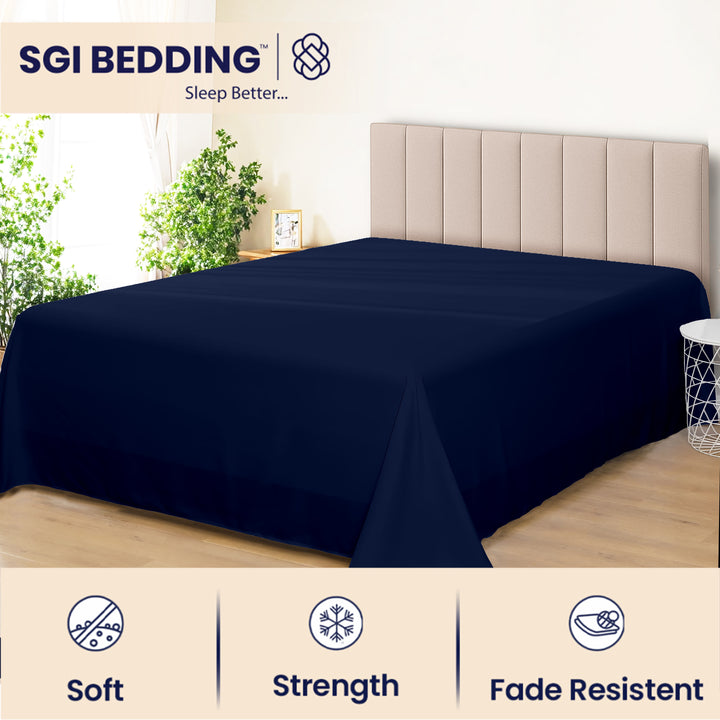 Bulk Microfiber Flat Bed Sheets – Hotel Flat Sheets 6 & 12 Pack