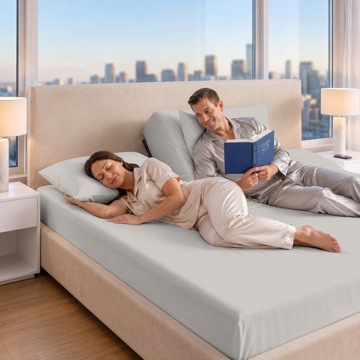 1000 Thread Count Cotton Top Split Fitted Sheet