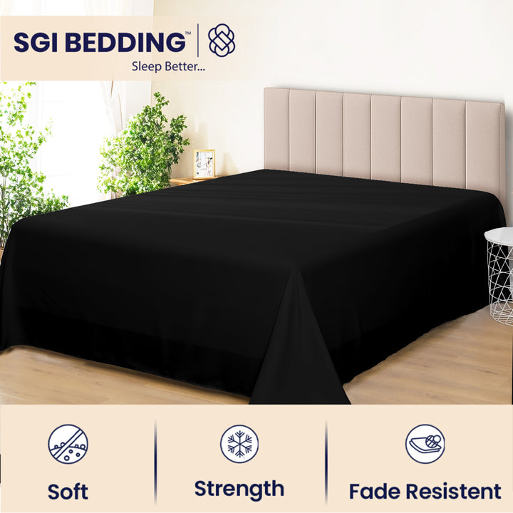 Bulk Microfiber Flat Bed Sheets – Hotel Flat Sheets 6 & 12 Pack