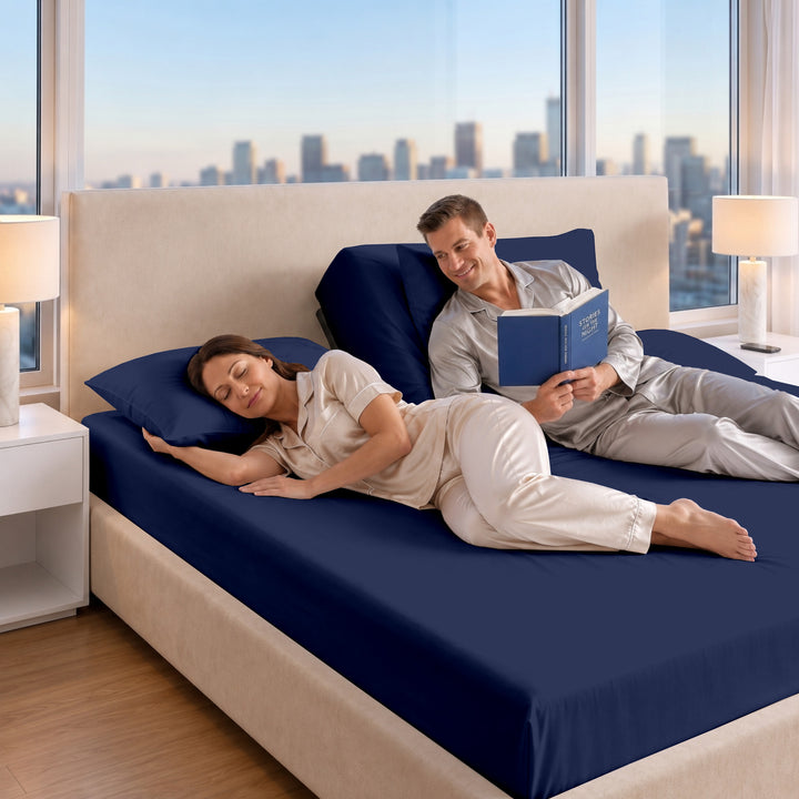 1000 Thread Count Cotton Top Split Fitted Sheet