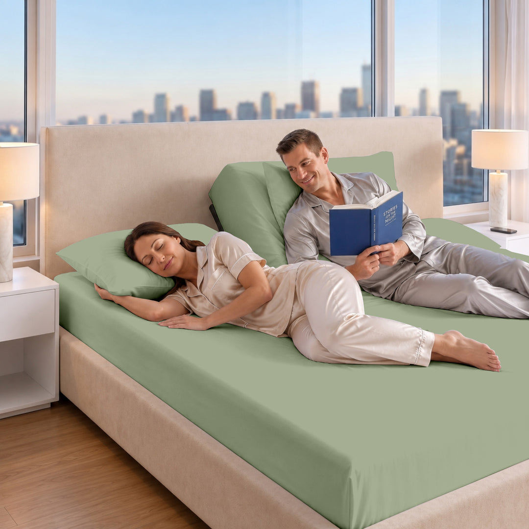 1000 Thread Count Cotton Top Split Fitted Sheet