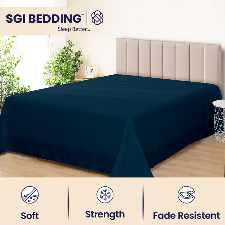 Bulk Microfiber Flat Bed Sheets – Hotel Flat Sheets 6 & 12 Pack