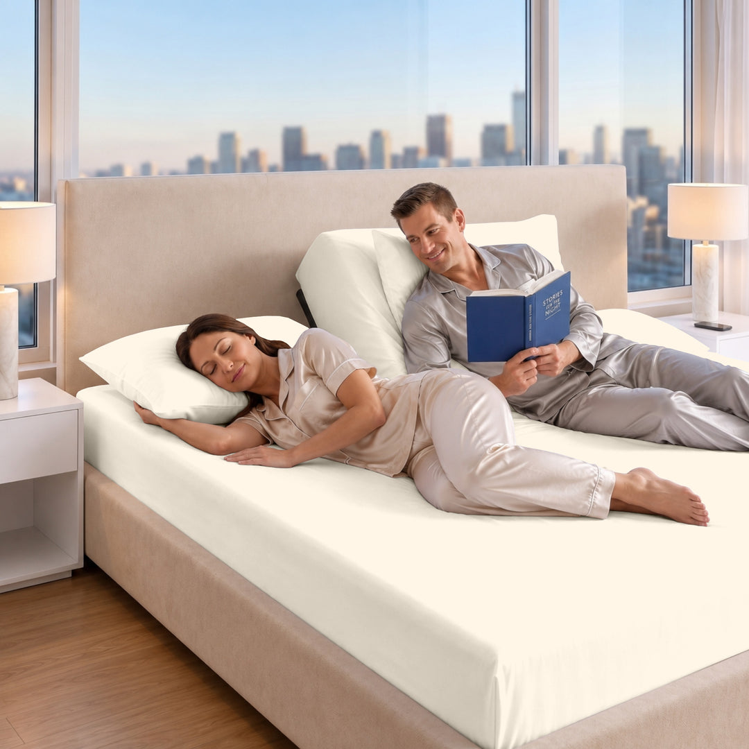 1000 Thread Count Cotton Top Split Fitted Sheet