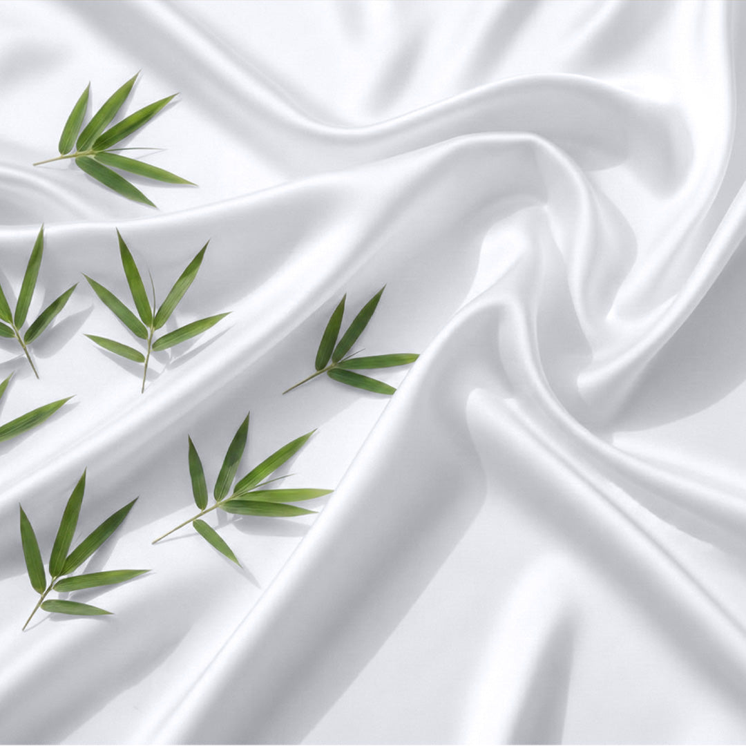 Close-up of bamboo fabric used in custom sheet set