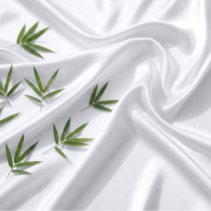 Close-up of bamboo fabric used in custom sheet set