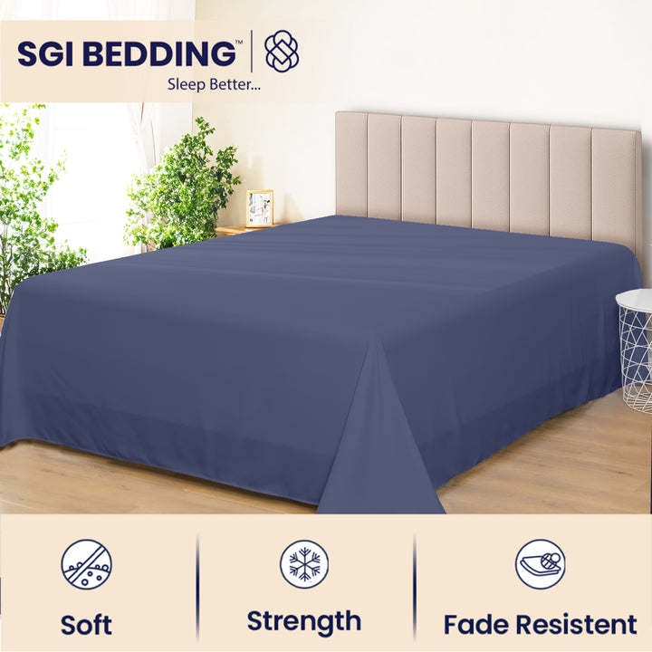 Bulk Microfiber Flat Bed Sheets – Hotel Flat Sheets 6 & 12 Pack