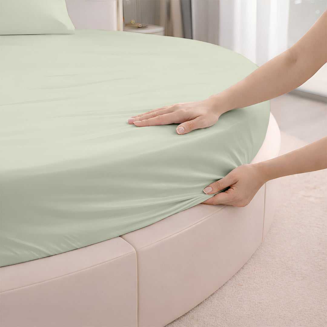 Serenity Bamboo Collection Round Fitted Sheet