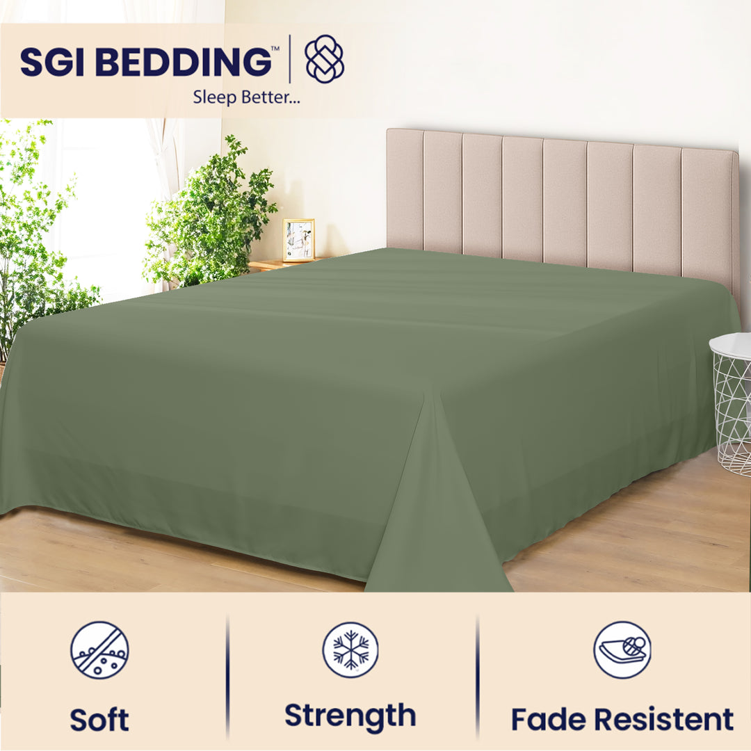 Bulk Microfiber Flat Bed Sheets – Hotel Flat Sheets 6 & 12 Pack