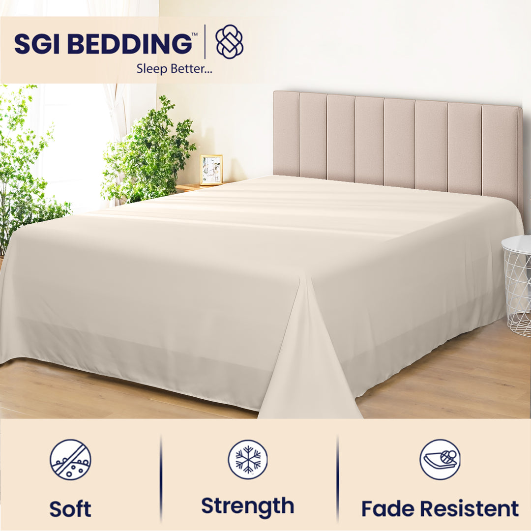 Bulk Microfiber Flat Bed Sheets – Hotel Flat Sheets 6 & 12 Pack