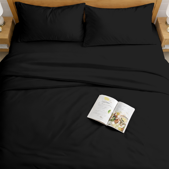 Top view of custom size cotton sheet set