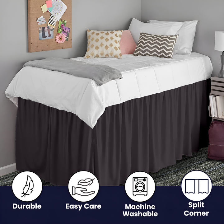 Ruffled Dorm Room Bed Skirt - Dorm Bedding
