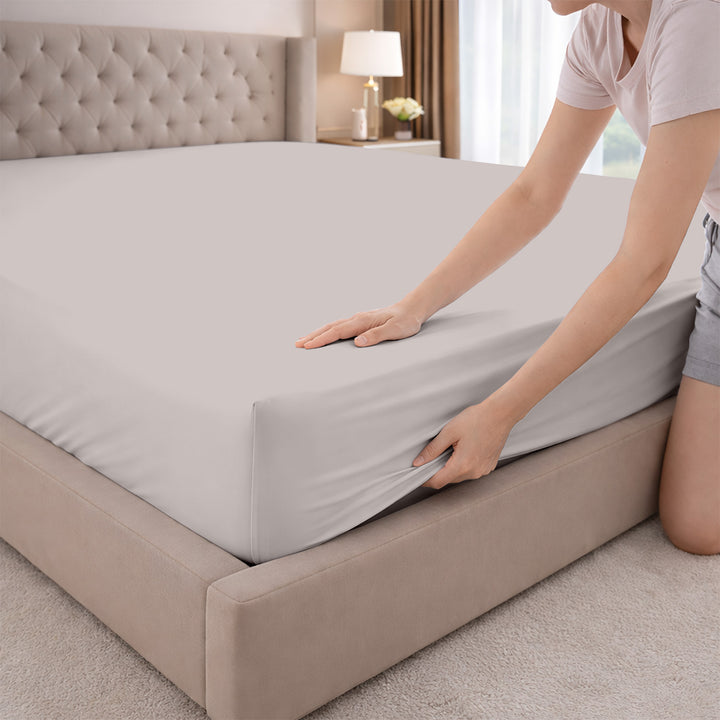 Bamboo Alaska King sheet set and Wyoming King sheets