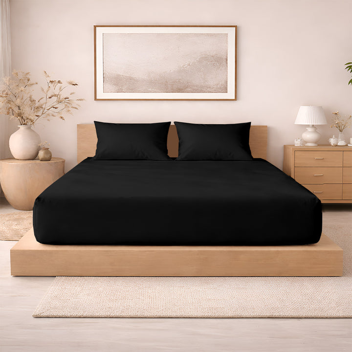 Top view of custom size 600 TC fitted sheet