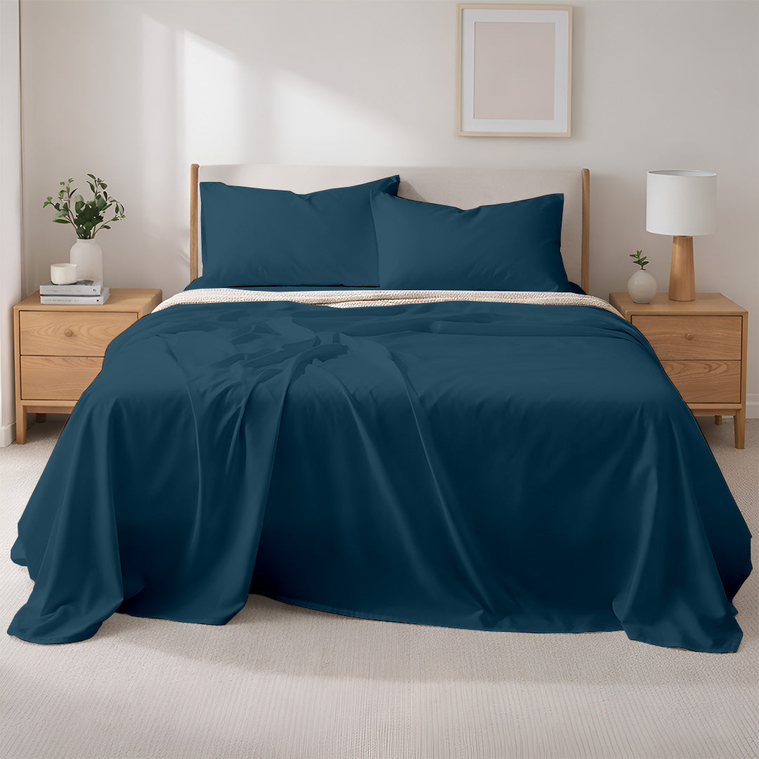 400 TC Egyptian Cotton Bulk Hotel Flat Sheets – Luxury Hotel Bedding (6 & 12 Pack)