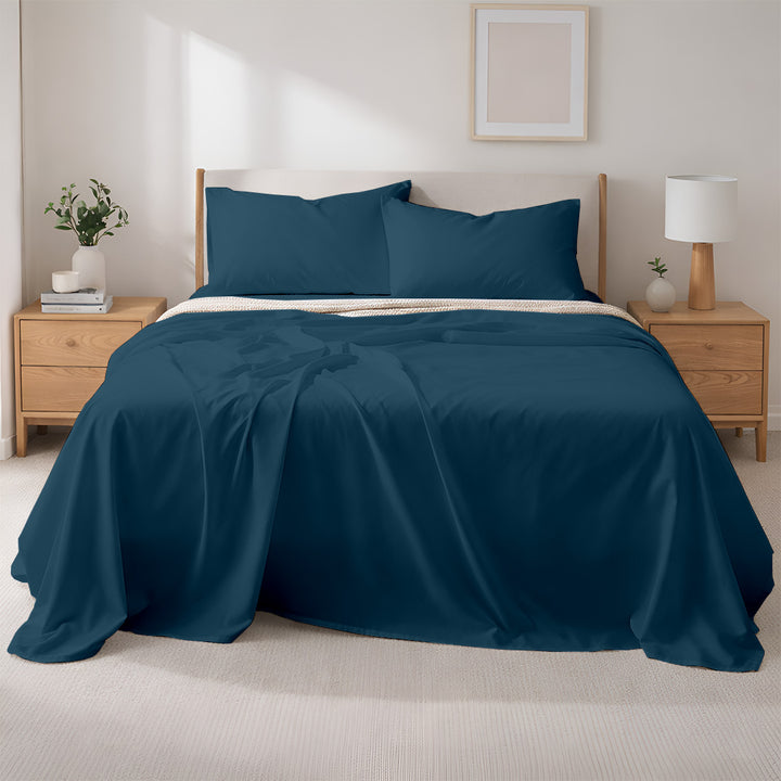 400 TC Egyptian Cotton Bulk Hotel Flat Sheets – Luxury Hotel Bedding (6 & 12 Pack)