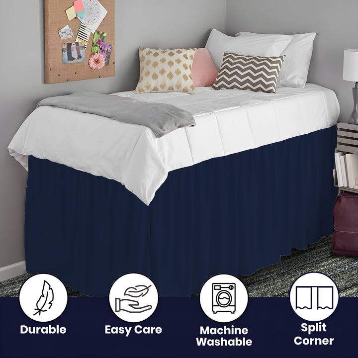 Ruffled Dorm Room Bed Skirt - Dorm Bedding