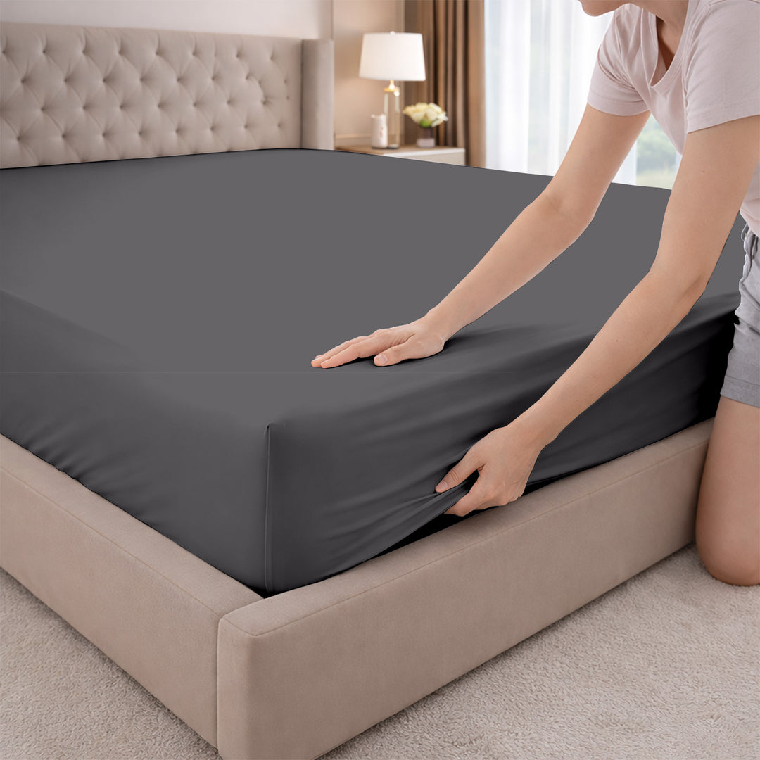 Bamboo family bed sheets for oversized King mattresses